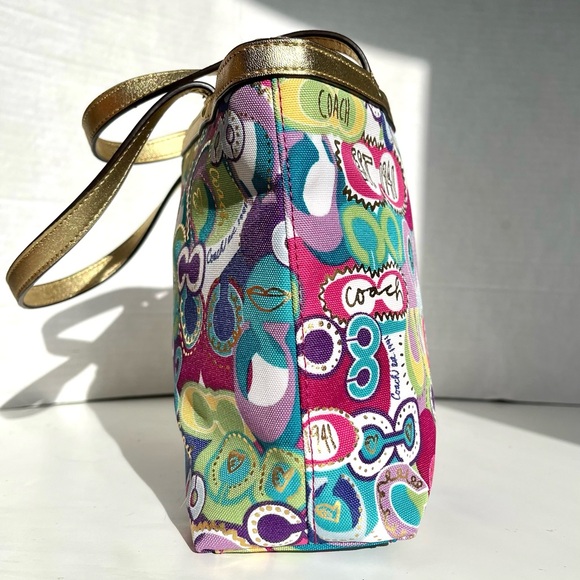 Coach Poppy Pop Graffiti Glam Mini Tote Bag - Picture 5 of 10